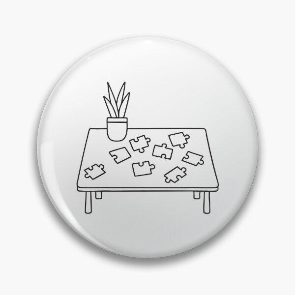 Item preview, Puzzle pieces scattered on top table in a living room designed and sold by rasagamastore.