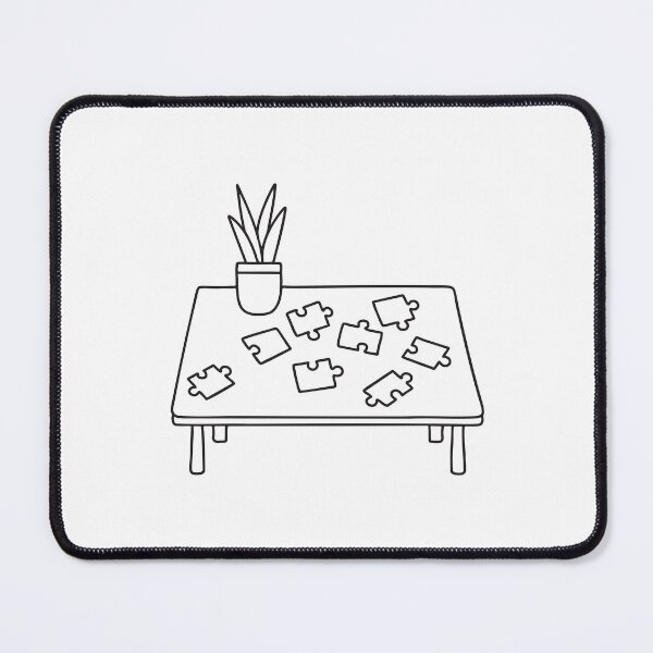 Item preview, Puzzle pieces scattered on top table in a living room designed and sold by rasagamastore.