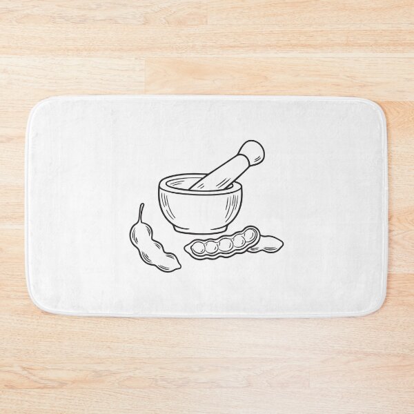 Item preview, Tamarinds pod split open beside a mortar and pestle designed and sold by rasagamastore.
