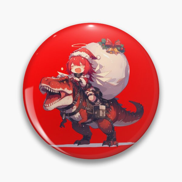 Artikelvorschau, Exusiai Flying Christmas Dino aus Arknights Prelude To Dawn Spiel entworfen und verkauft von TorbenKuhano.