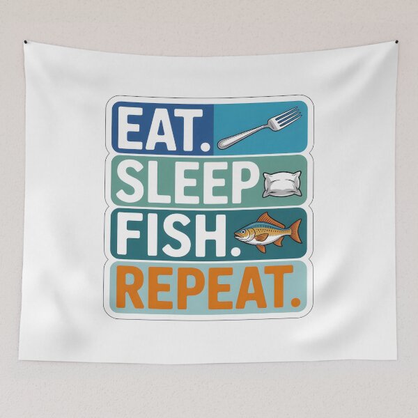 Item preview, Eat. Sleep. Fish. Repeat. designed and sold by SignumShop.