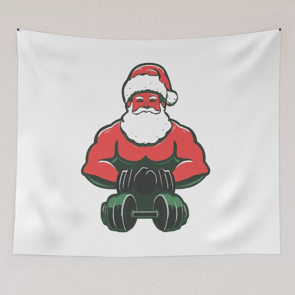 Item preview, Vintage Santa Bodybuilder designed and sold by SleekLineSketches.
