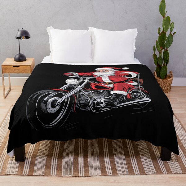 Item preview, Santa funny Santa on Motorcycle Xmas designed and sold by tearbytea.