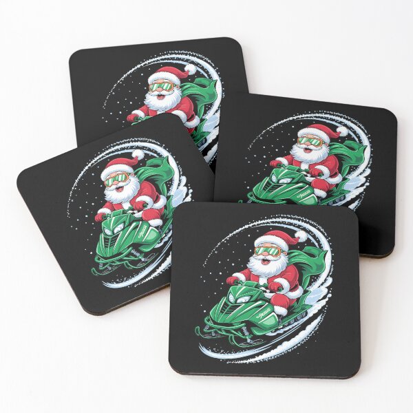 Item preview, Santa Riding a Snowmobile Winter Sports Christmas designed and sold by tearbytea.