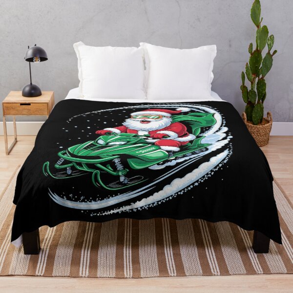 Item preview, Santa Riding a Snowmobile Winter Sports Christmas designed and sold by tearbytea.