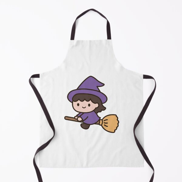 Item preview, Cute witch flying on broom designed and sold by cutepid.