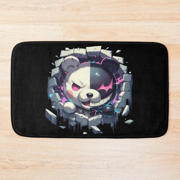 Item preview, Monokuma Peeking Danganronpa Anime Iconic Half White Half Black Bear designed and sold by TorbenKuhano.