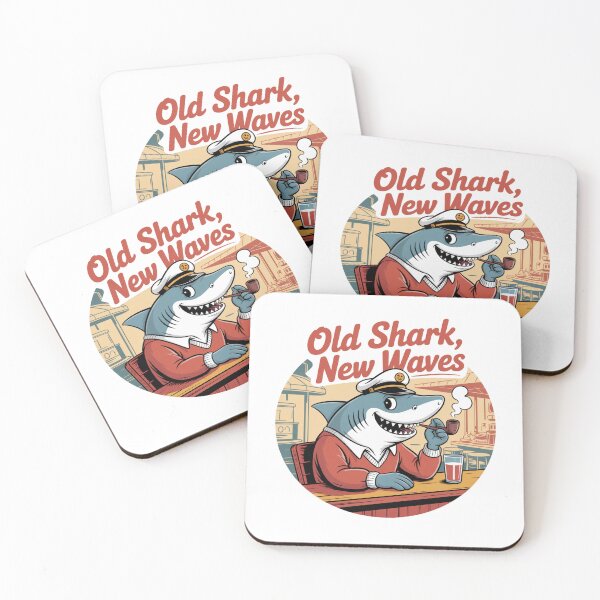 Item preview, Old Shark New Waves Vintage Retirement T-Shirt | Funny Retired Captain Gift for Dad or Grandpa designed and sold by RDRdesign.