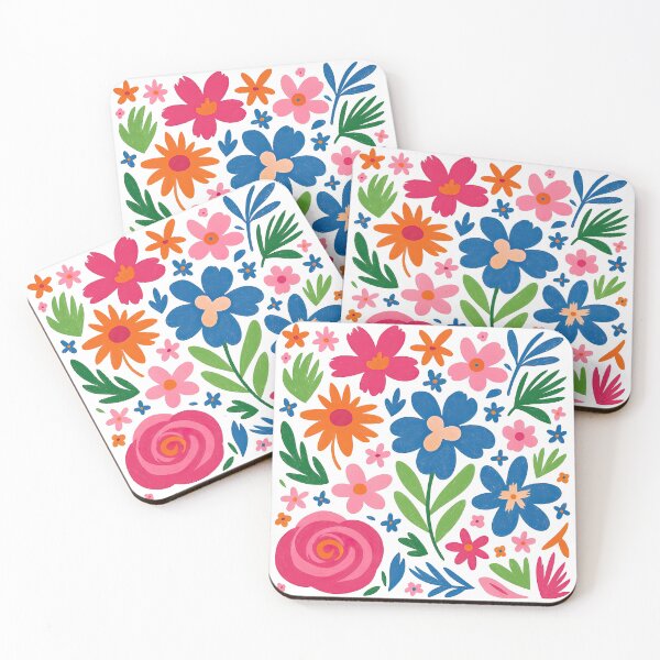 Item preview, Playful Colorful Flower Doodle Pattern designed and sold by ArtfulWeave.