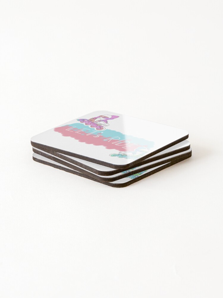 Thumbnail 4 of 5, Coasters (Set of 4), Let's Ride designed and sold by Morgana-Studio.