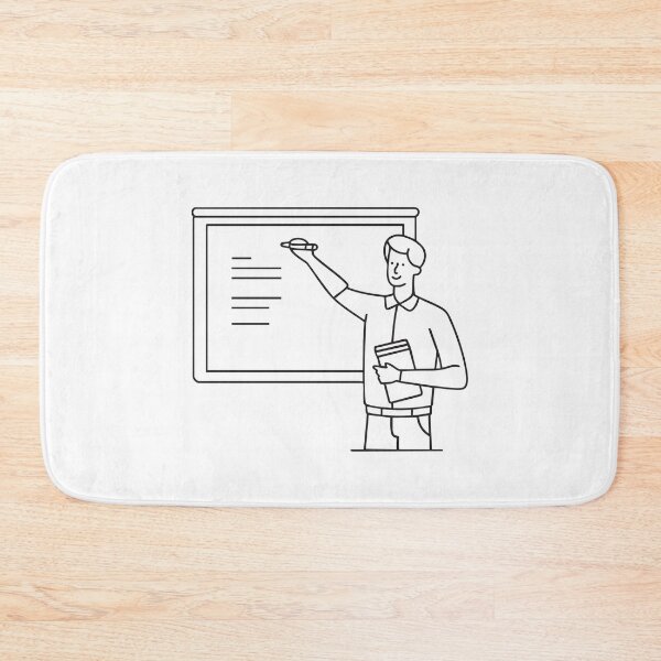 Item preview, A teacher writing on a whiteboard with marker while hold book designed and sold by rasagamastore.