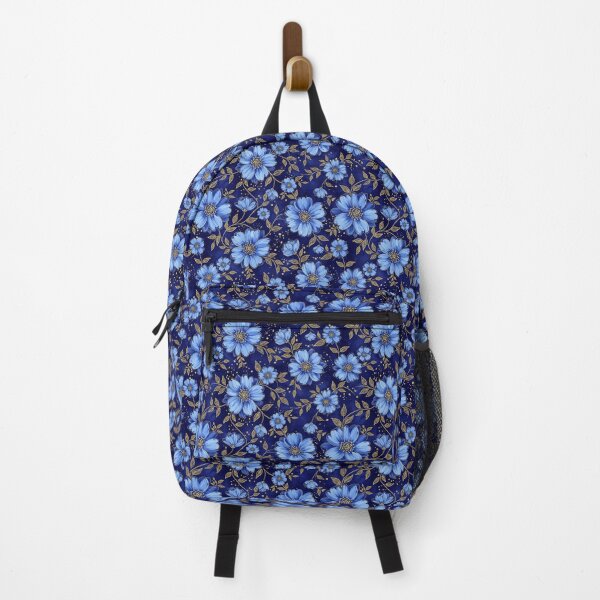 Item preview, Blue and Gold Floral Vine Pattern designed and sold by AnnArtshock.