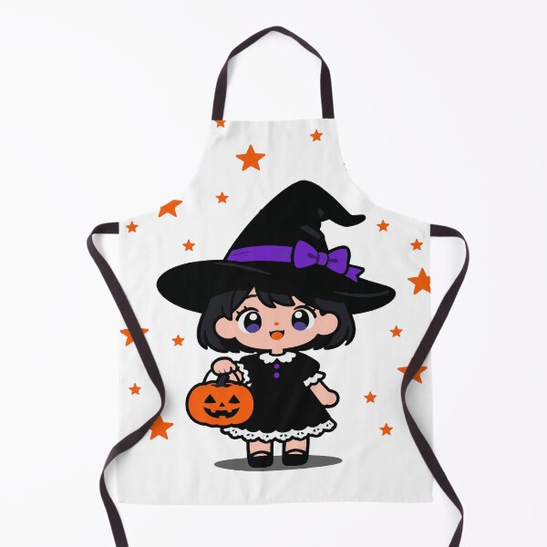 Item preview, Witchy Halloween Kawaii Sticker – Cute Anime Witch with Pumpkin designed and sold by samshopindia.