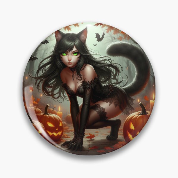 Item preview, Seductive Catgirl – Halloween Fantasy Charm designed and sold by AmetistLight.