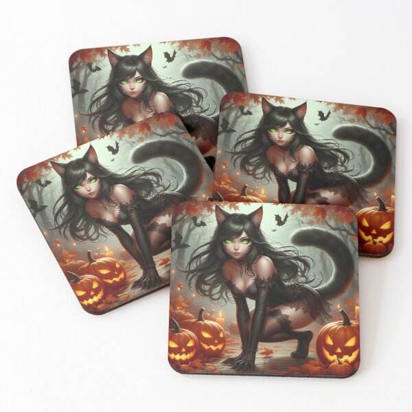 Item preview, Seductive Catgirl – Halloween Fantasy Charm designed and sold by AmetistLight.