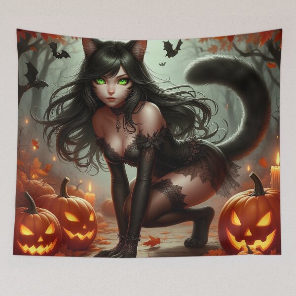 Item preview, Seductive Catgirl – Halloween Fantasy Charm designed and sold by AmetistLight.
