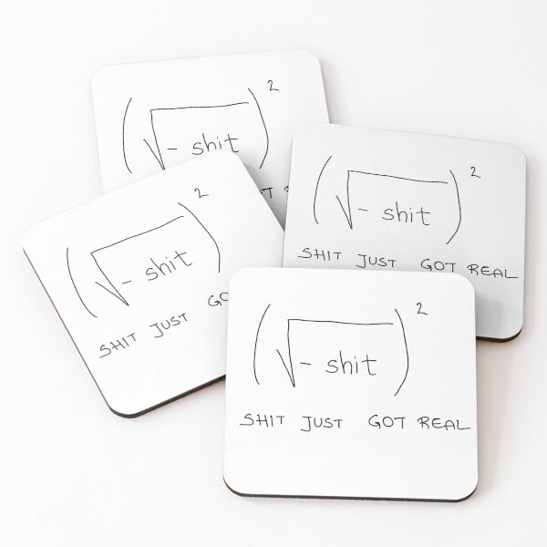 Item preview, Shit Just Got Real – Funny Math Pun Shirt, Algebra & Calculus Humor, STEM Gift designed and sold by sciencefacts.