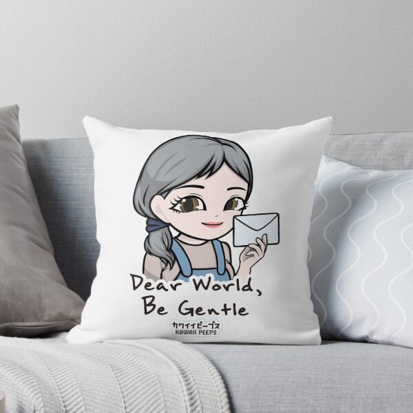 Item preview, Peaceful Kawaii "Dear World, Be Gentle" Design – Soft Girl Mindfulness Art & Kindness Message designed and sold by P-L-Sardines.