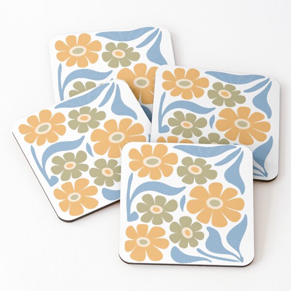 Item preview, Retro Floral Pattern in Muted Earthy Tones designed and sold by ArtfulWeave.