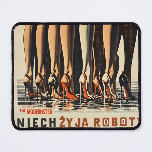 Item preview, "LOVE LIVE THE ROBOTS" Polish-themed Retro Hybrid AI Art designed and sold by NickWhittleArt.