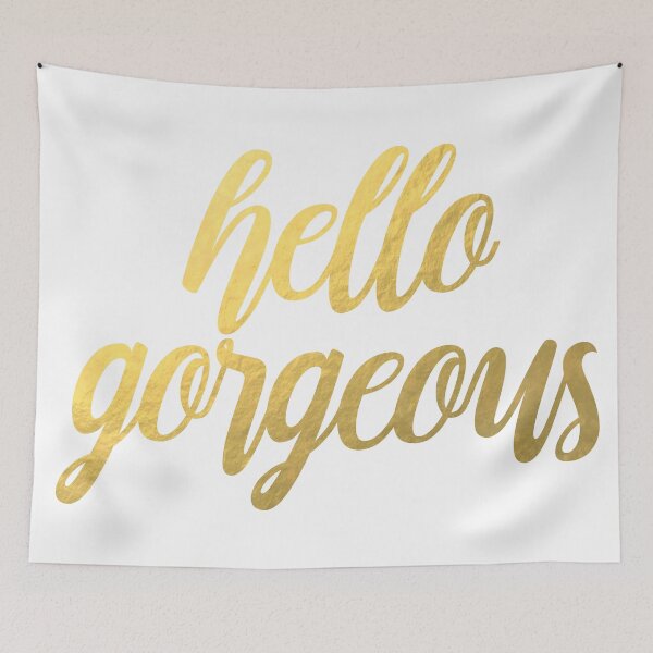 Item preview, Hello Gorgeous V3 - Faux Gold Foil designed and sold by tshirtstylist.