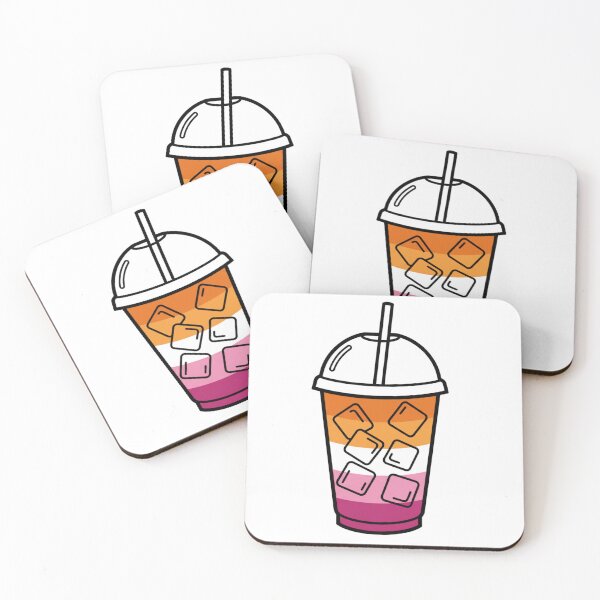 Item preview, Funny Lesbian Pride Flag Iced Coffee designed and sold by Sapphic-Charm.