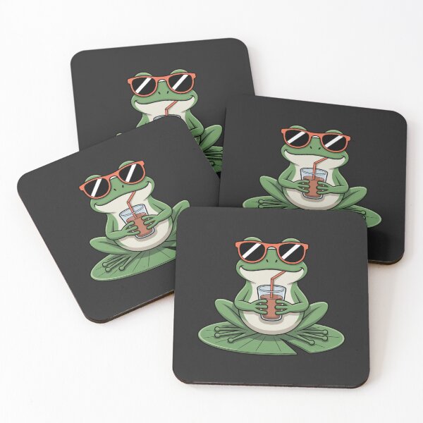 Item preview, Cool Frog – Funny Chill Kawaii Cartoon Design designed and sold by ColorSplash123.