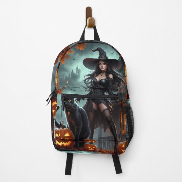 Item preview, Witch and Black Cat – Halloween Magic Night designed and sold by AmetistLight.