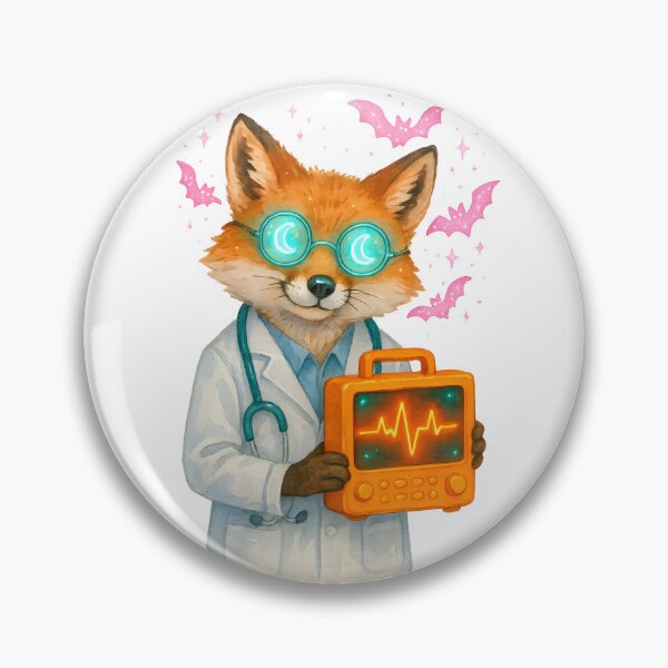 Item preview, Neon Fox BMET Art Print | Biomedical Technician Glow Inspiration Poster designed and sold by ClinicalHubs.