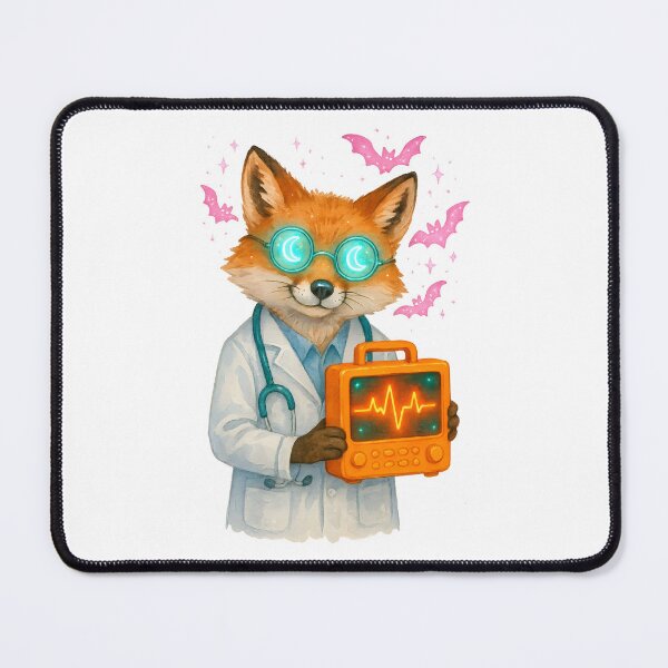Item preview, Neon Fox BMET Art Print | Biomedical Technician Glow Inspiration Poster designed and sold by ClinicalHubs.