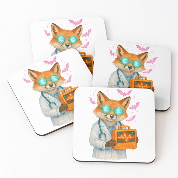 Item preview, Neon Fox BMET Art Print | Biomedical Technician Glow Inspiration Poster designed and sold by ClinicalHubs.