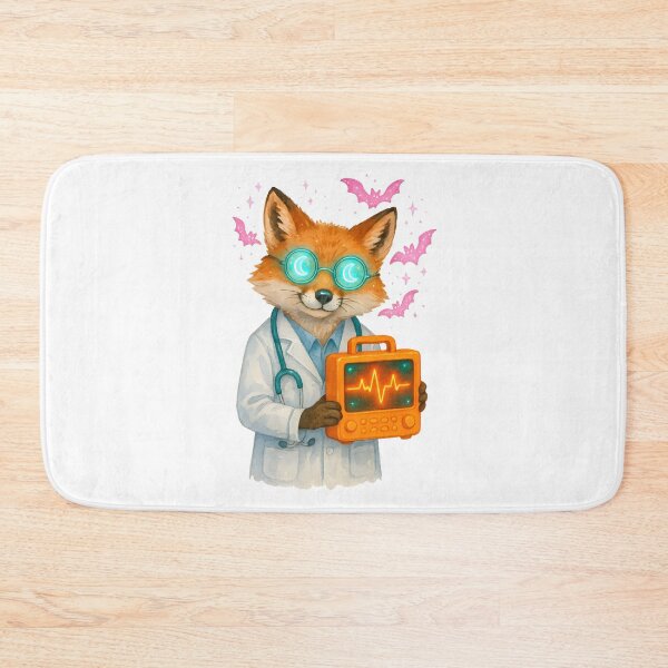 Item preview, Neon Fox BMET Art Print | Biomedical Technician Glow Inspiration Poster designed and sold by ClinicalHubs.