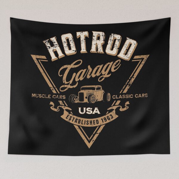 Item preview, Hotrod Garage USA Coche clásico Hotrod Diseño desgastado designed and sold by MarkVHulings.