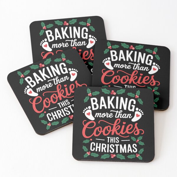 Item preview, Baking Cookies Christmas Baby Announcement Cute designed and sold by LunaCrazeArt.