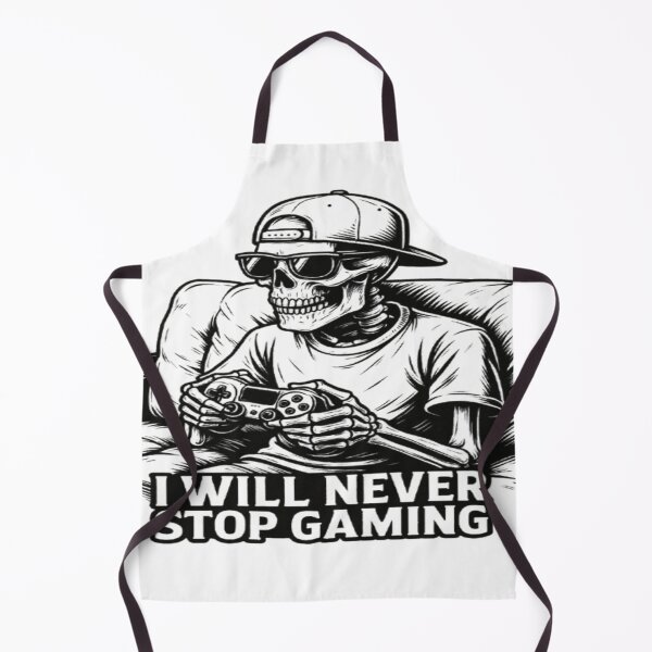 Item preview, Never Stop Gaming — Skull Gamer Art designed and sold by GlowAIDesigns.