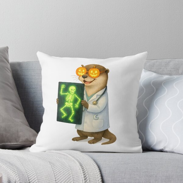 Item preview, Otter X-Ray Tech Neon Glow Art Print | Whimsical Radiology Student Gift designed and sold by ClinicalHubs.