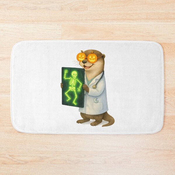 Item preview, Otter X-Ray Tech Neon Glow Art Print | Whimsical Radiology Student Gift designed and sold by ClinicalHubs.