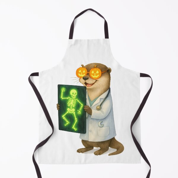 Item preview, Otter X-Ray Tech Neon Glow Art Print | Whimsical Radiology Student Gift designed and sold by ClinicalHubs.