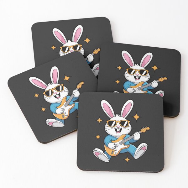 Item preview, Rockstar Bunny – Funny Cool Kawaii Cartoon Design designed and sold by ColorSplash123.