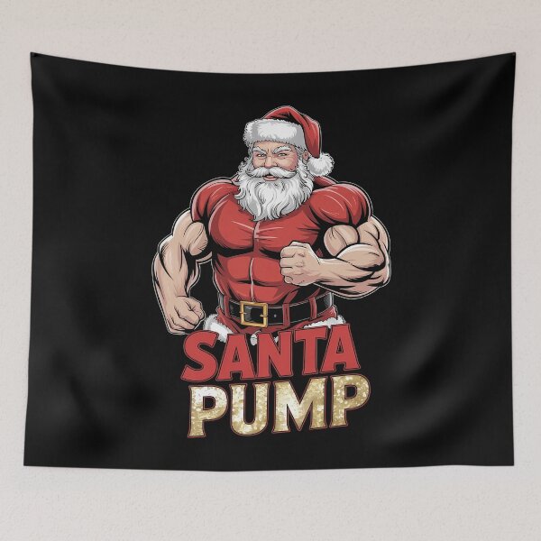 Item preview, Fitness Santa Humor Xmas Gym Santa Claus designed and sold by LunaCrazeArt.