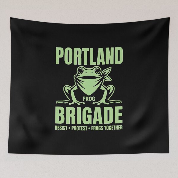 Item preview, Portland Frog Brigade - This design is for everyone who believes in unity, creative resistance, and the power of peaceful protest. designed and sold by ZyziowskyArt.