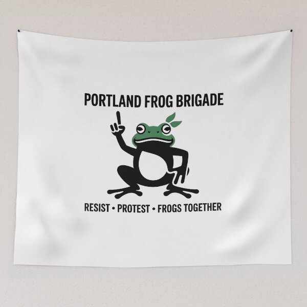 Item preview, Portland Frog Brigade - This design is for everyone who believes in unity, creative resistance, and the power of peaceful protest. designed and sold by ZyziowskyArt.
