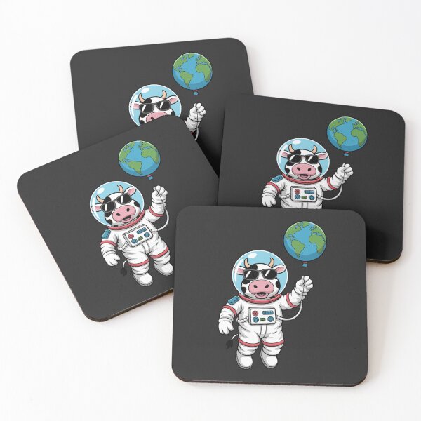 Item preview, Astronaut Cow – Cute Funny Kawaii Space Cartoon Design designed and sold by ColorSplash123.