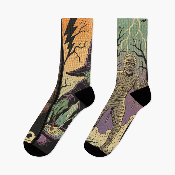 Item preview, Vintage Horror Comic Strip: Werewolf, Wicked Witch, and Mummy designed and sold by j-2k.