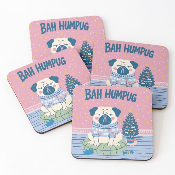 Item preview, Bah Humpug – Grumpy Pug Christmas Illustration designed and sold by Itouchedabee.