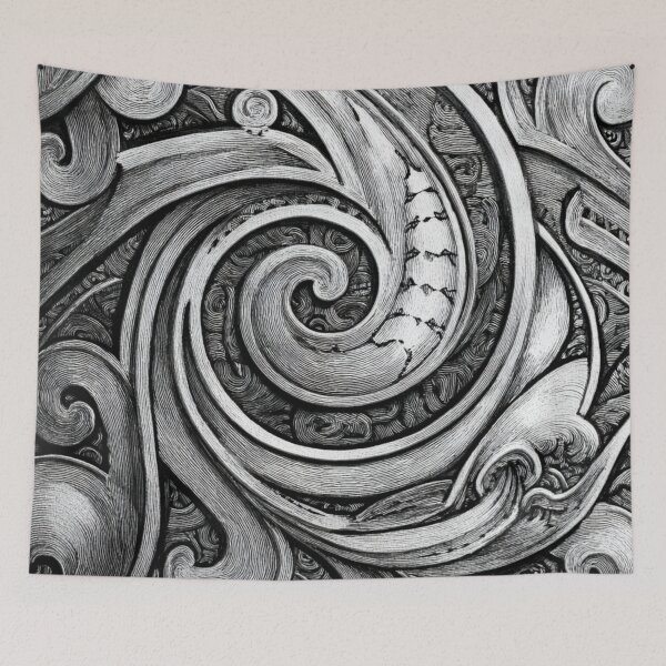 Item preview, New Zealand Māori Paua Pattern Koru Design 567 designed and sold by GrinGalore.