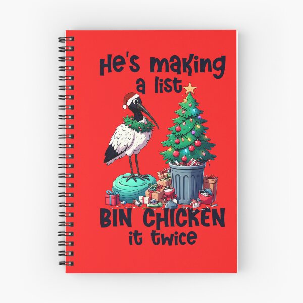 Item preview, Aussie Christmas Bin Chicken - He is making a list, bin chicken it twice  designed and sold by Pawsitive House.