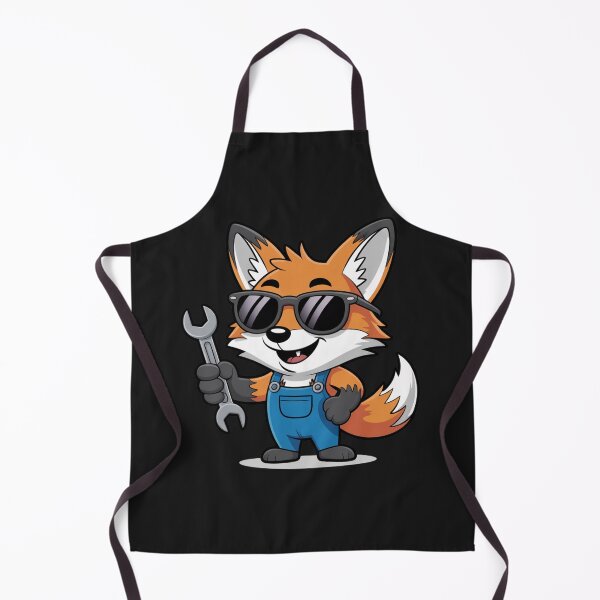 Item preview, Mechanic Fox – Cute Funny Kawaii Cartoon Design designed and sold by ColorSplash123.