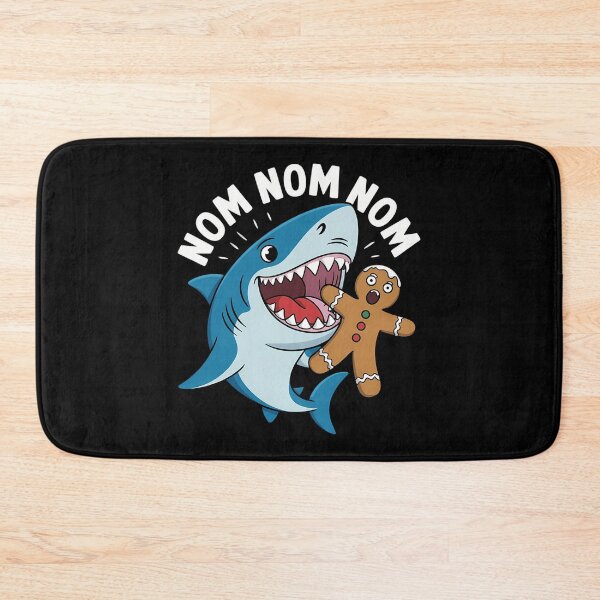 Item preview, Shark Eating Gingerbread Winter Candy Xmas Santa designed and sold by Turbotine.