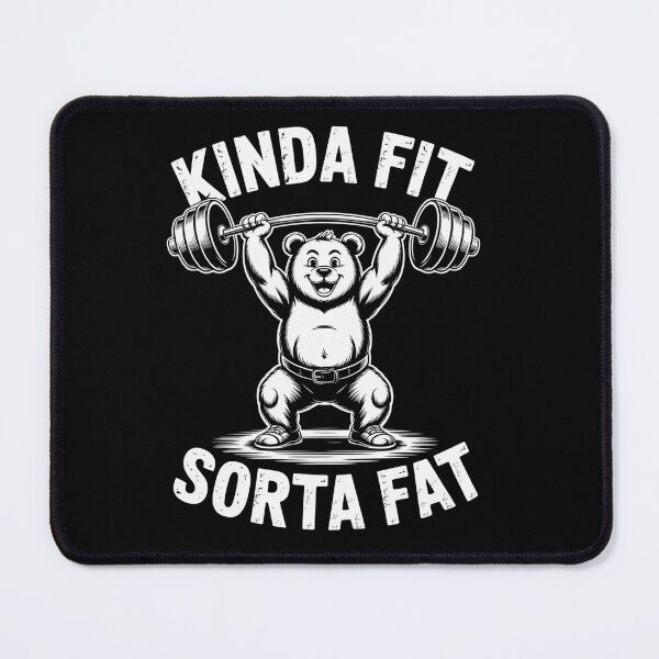 Item preview, Kinda Fit Sorta Fat Bear Weightlifter Workout Gym  designed and sold by SlogariArt.
